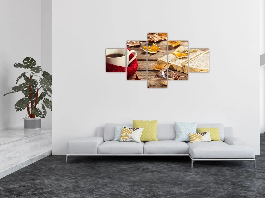 Obraz - Jesienna filiżanka herbaty (125x70 cm)