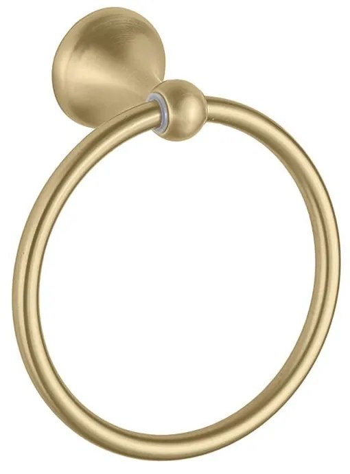 Wieszak łazienkowy RING 332867 ZŁOTY SZCZOTKOWANY RETRO
