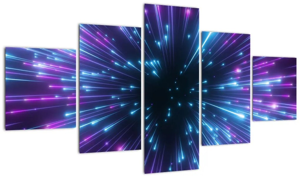 Obraz - Neonowa przestrzeń (125x70 cm)