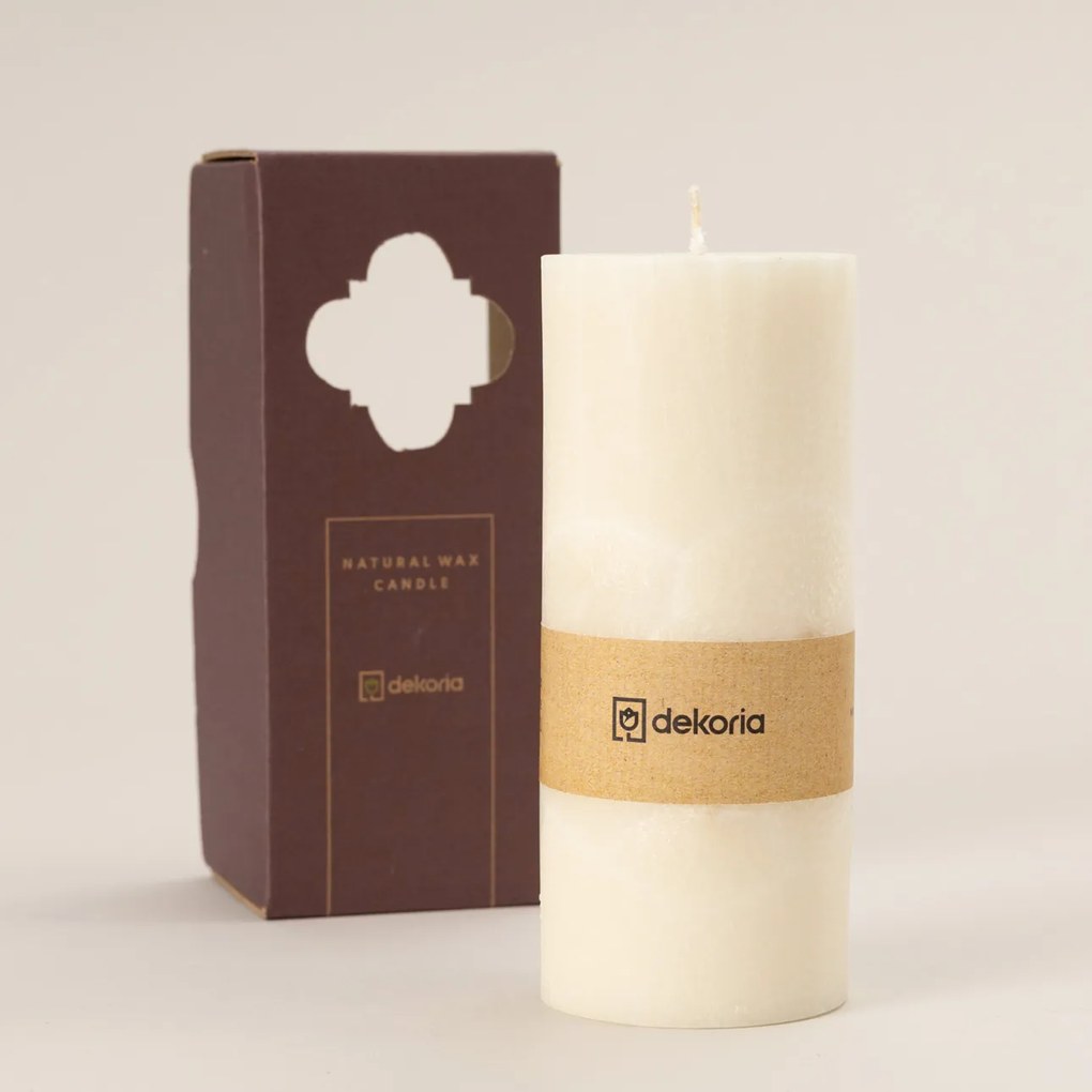 Świeca zapachowa palmowa walec White