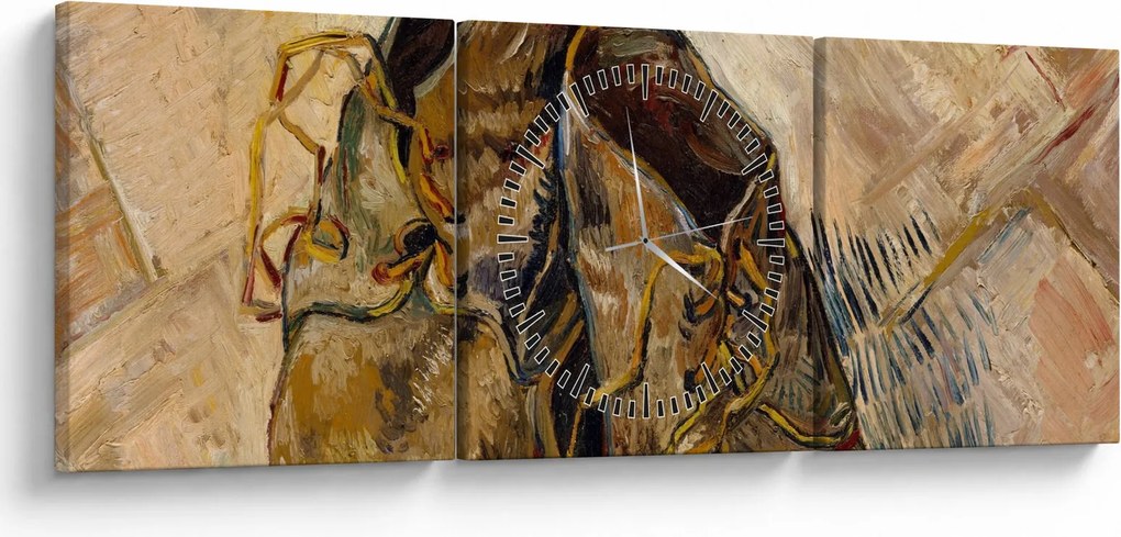 Obraz - Vincent van Gogh, Shoes, reprodukcje (z zegarem) (90x30 cm)