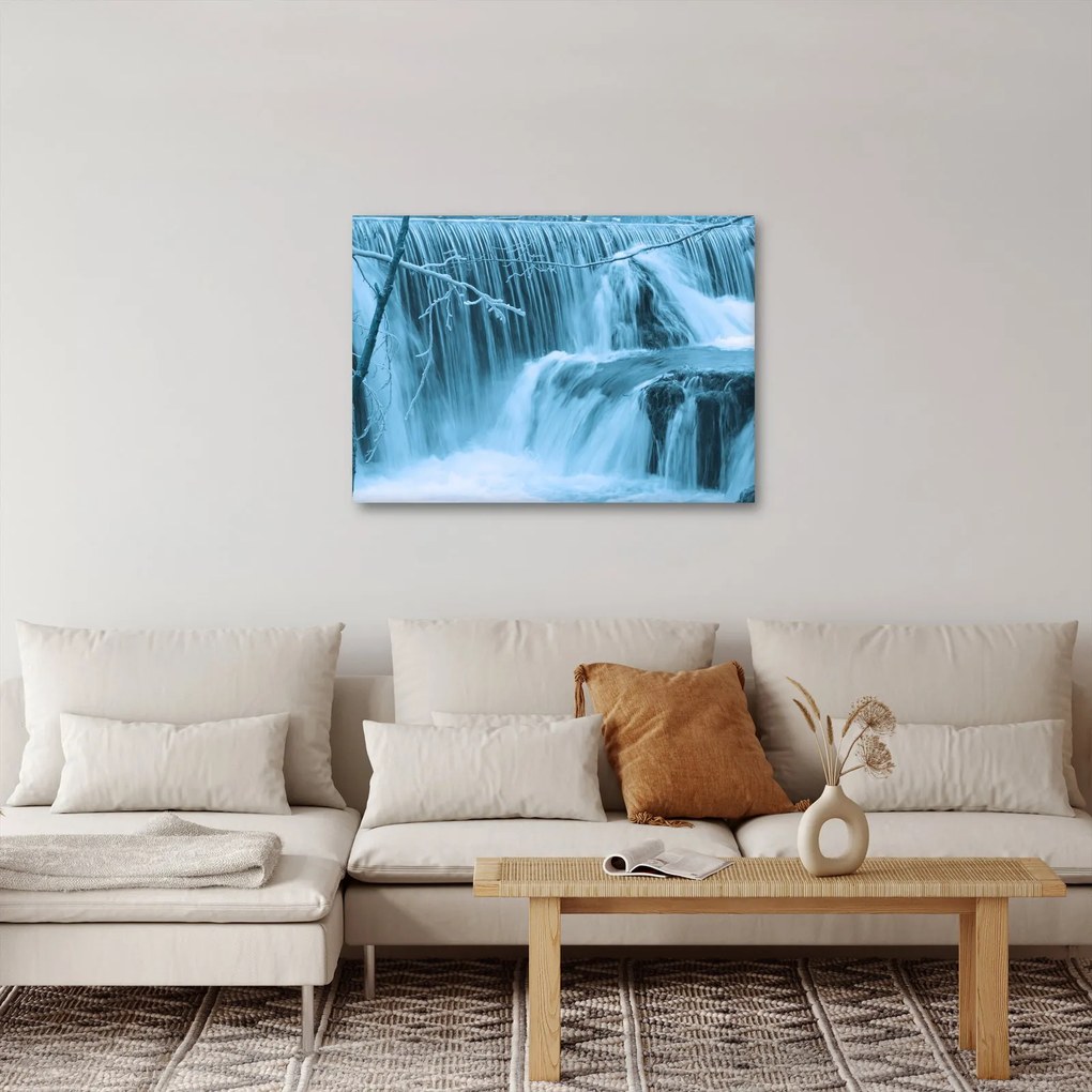 Obraz - lodowe wodospady (70x50 cm)
