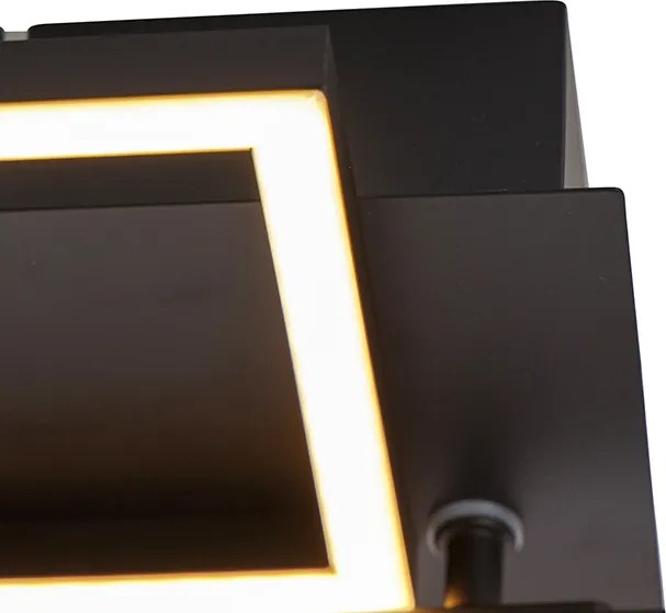 Plafon wydłużony czarny 3-stopniowy ściemniacz - Plazas Novo