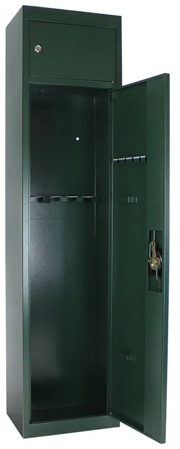 Szafa na broń GUN 5 - zamek mechaniczny, 1500x370x265 mm