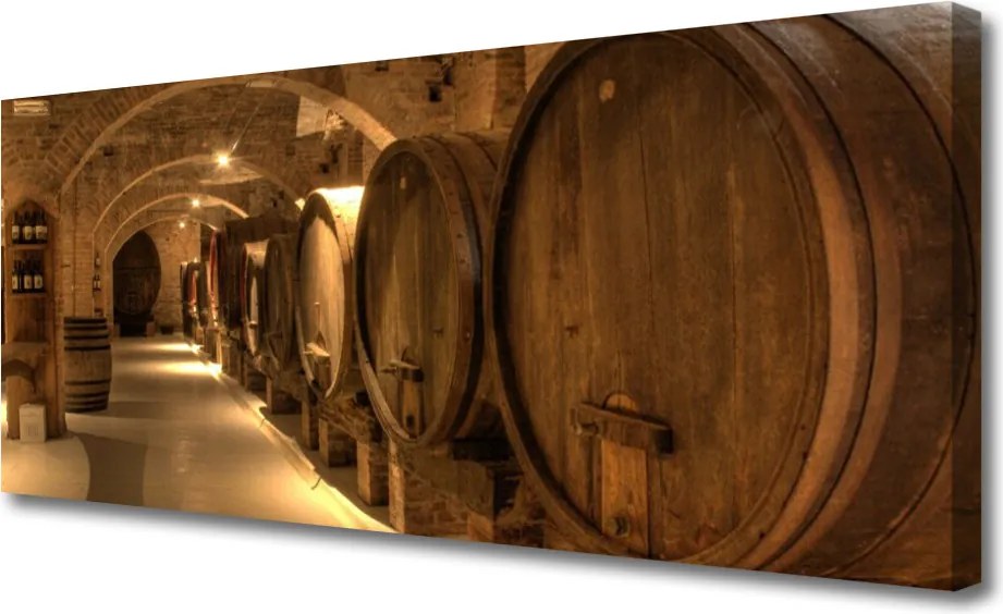 Obraz na płótnie Drewniane Beczki w Starym Stylu