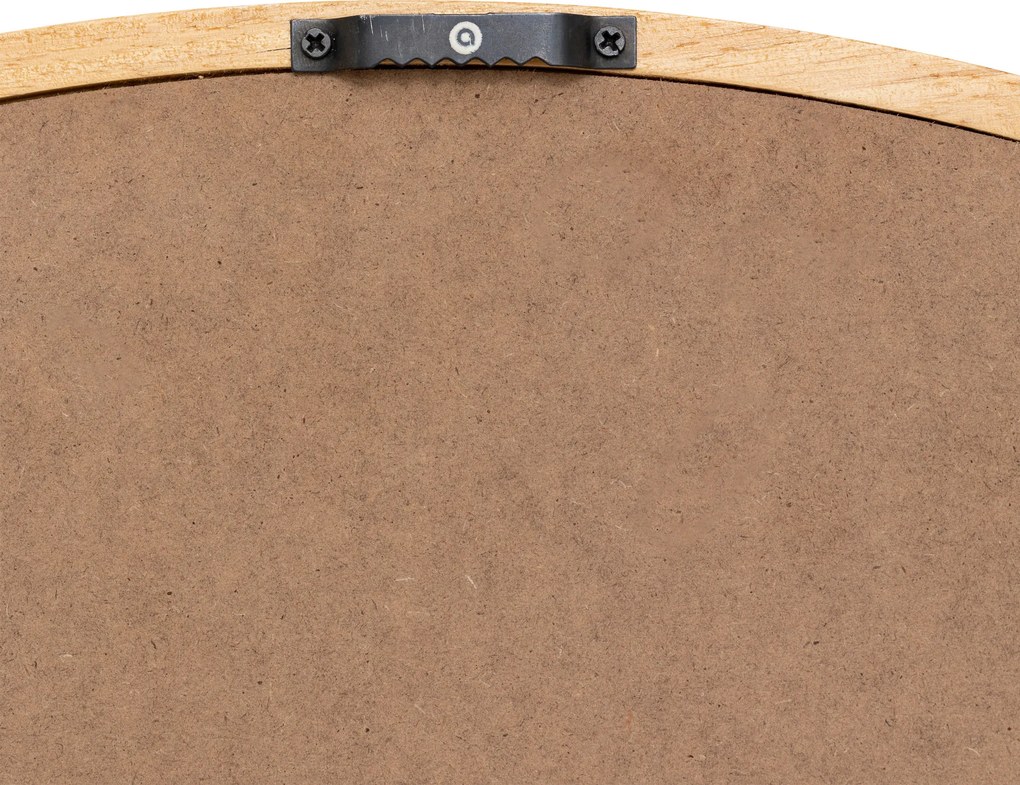 Lustro ścienne KIM w drewnianej ramie, Ø 75 cm