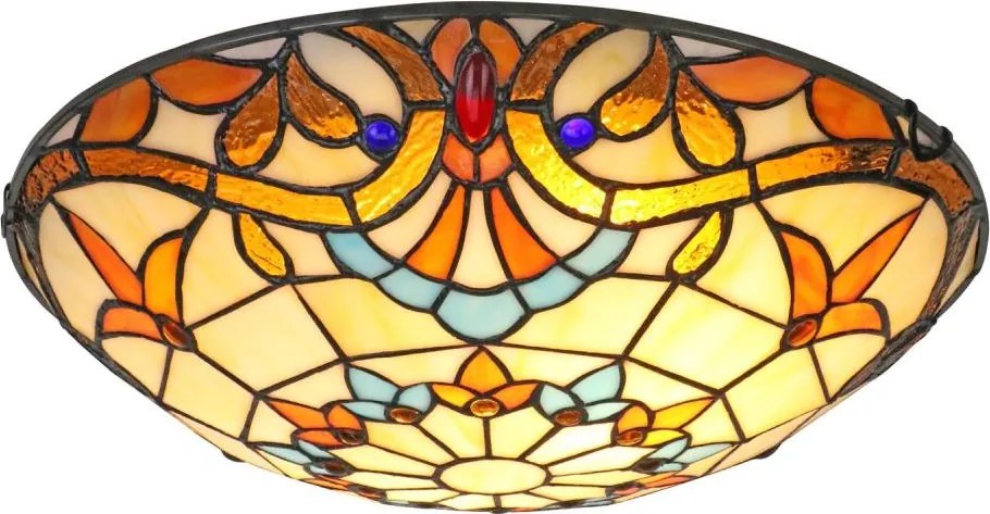 Brilagi - Tiffany witrażowy plafon MIRABELLA 2xE27/60W/230V średnica 40 cm