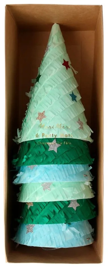 Czapeczki imprezowe zestaw 6 szt. Christmas Tree – Meri Meri