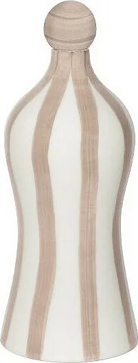Lido - Ceramiczna butelka w paski z piaskiem i szafranem