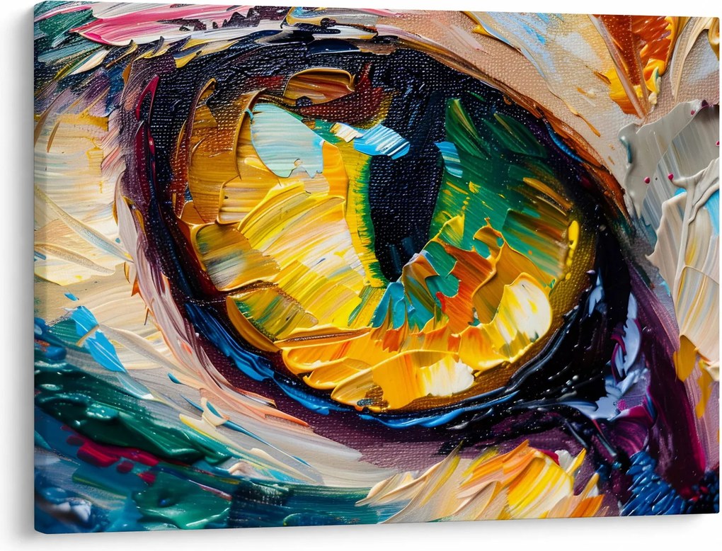 Obraz - Malowanie kocim okiem (70x50 cm)