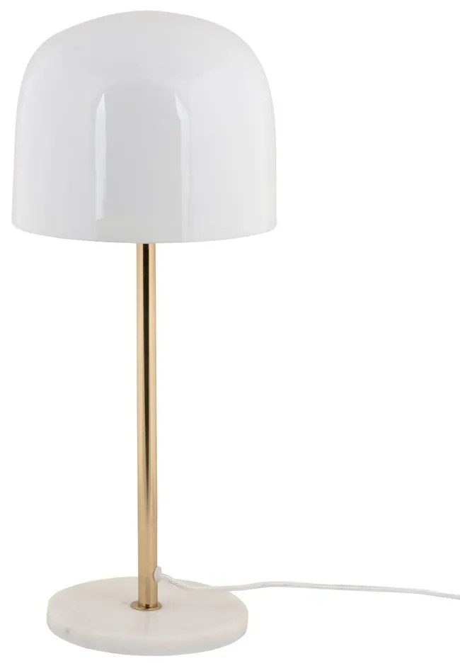 Biała lampa stołowa z metalowym kloszem (wysokość 50 cm) Manta – Leitmotiv