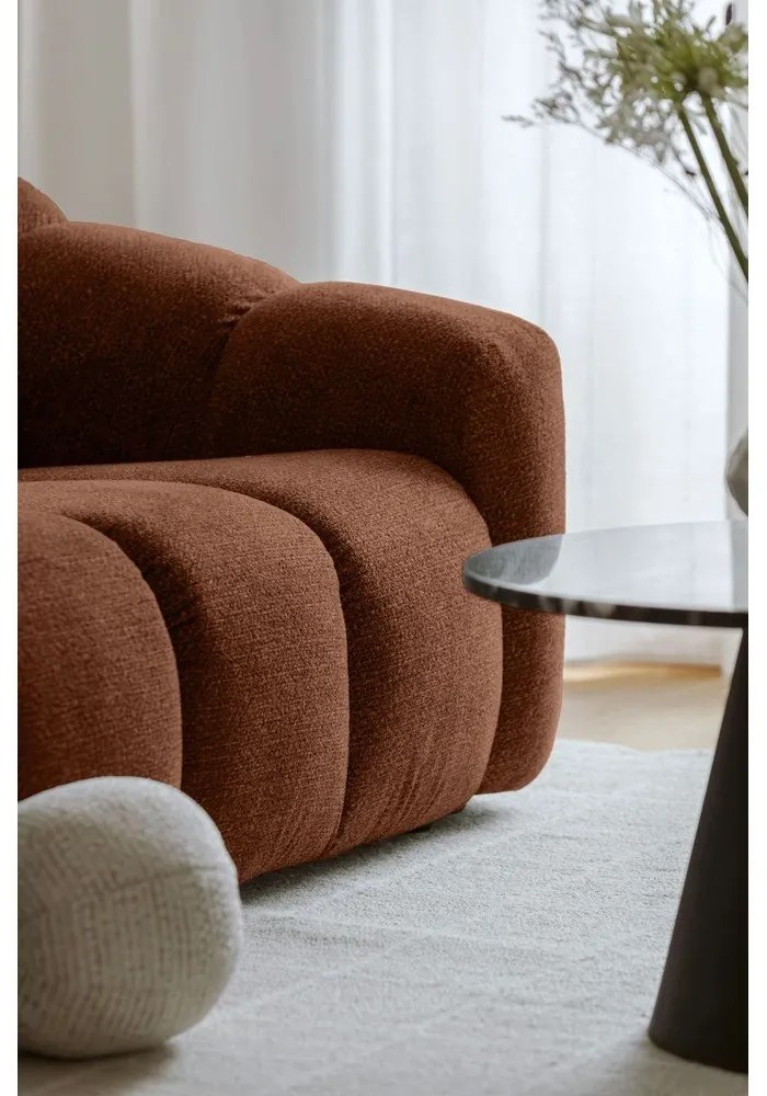 Narożnik (prawostronny/w kształcie litery L) w kolorze terakoty Shell – Miuform