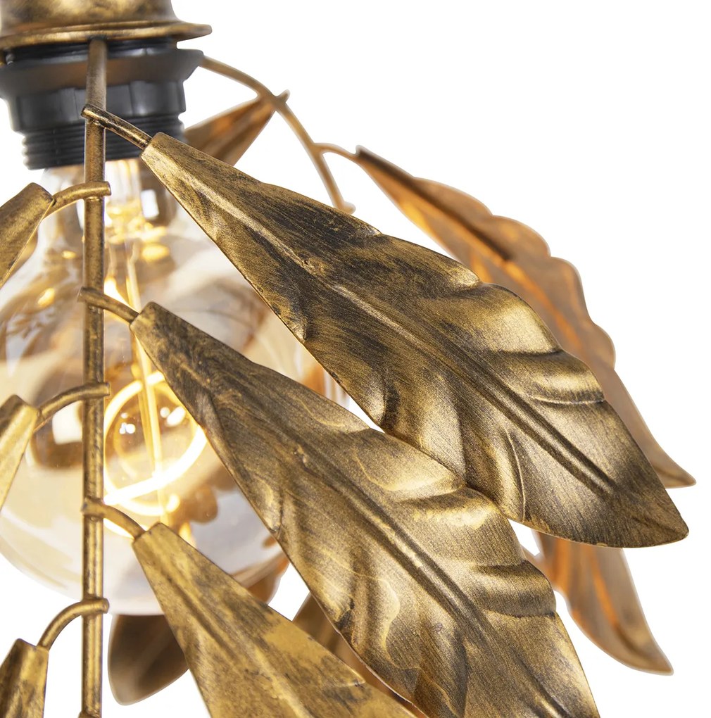 Wisząca lampa vintage antyczne złoto okrągła 3-światłowa - Linden klasyczny/Antyczny Oswietlenie wewnetrzne