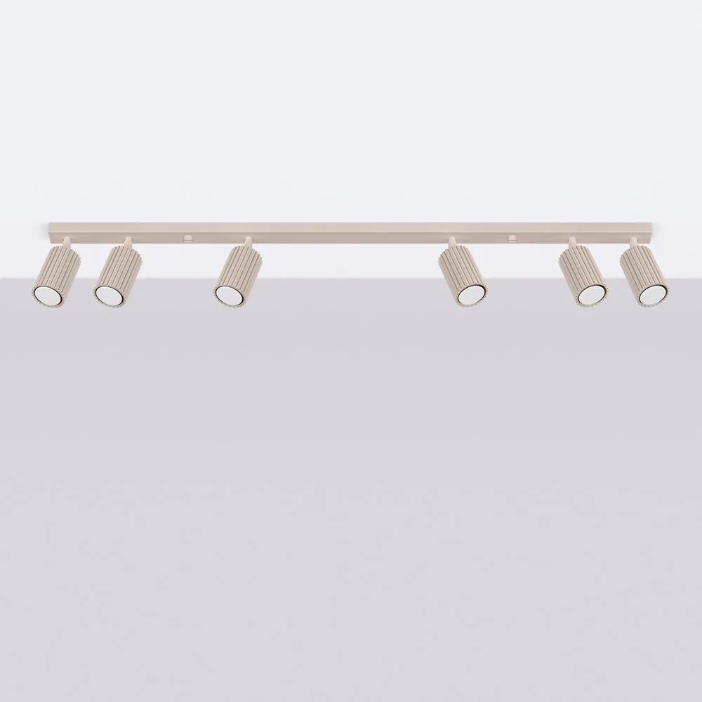 Szarobrązowa metalowa lampa punktowa 6,5x117 cm Gleam – Sollux