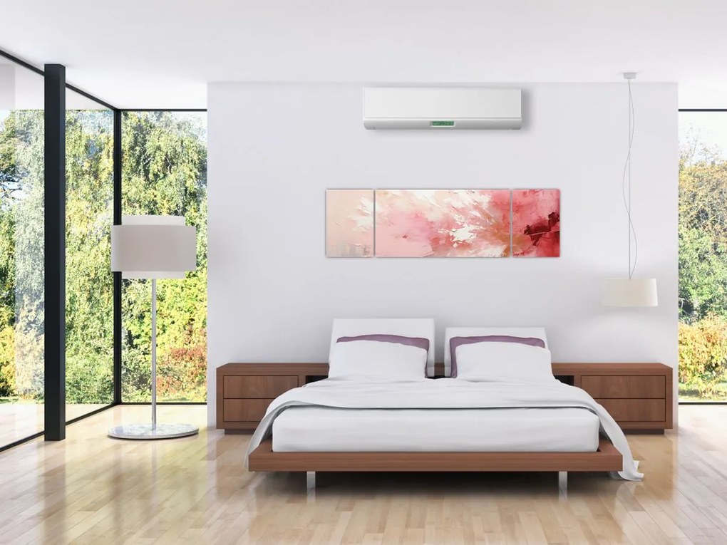 Obraz - Różowa abstrakcja (170x50 cm)