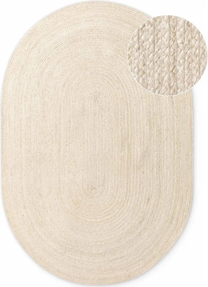 Dywan z juty dwustronny/tkany ręcznie w jasnym naturalnym kolorze 160x230 cm Braided – Hanse Home