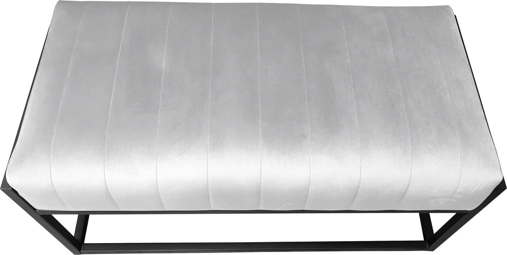 Ławka KAYA tkanina Welur loft ławka metal : Kolor Stelaża - Czarny , Kolor tkaniny - VELVET - MG39, Typ tkaniny - Velvet