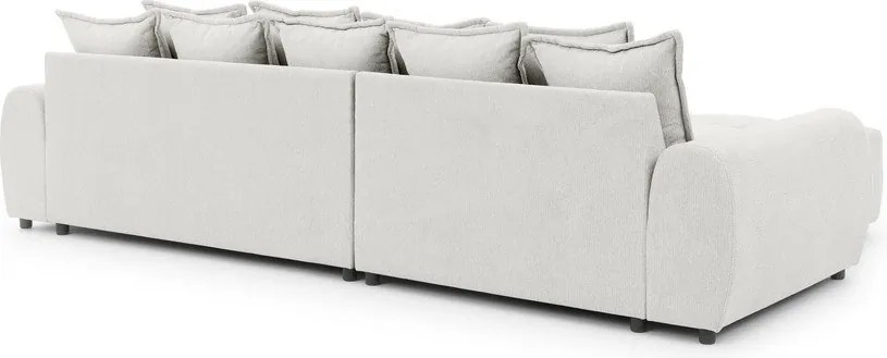 Biały narożnik (lewostronny/z szezlongiem) Albane – Ropez