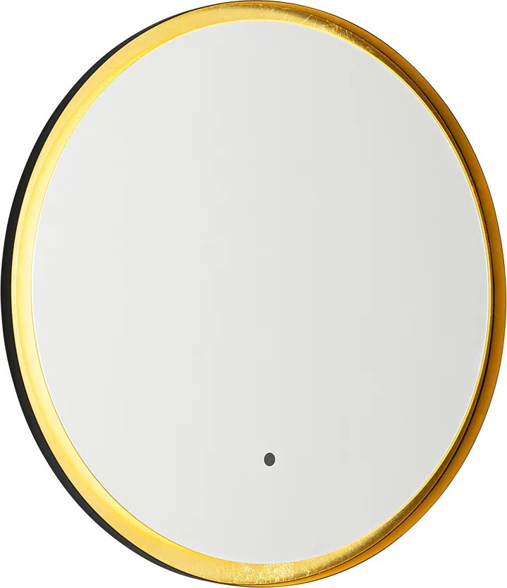 Lustra łazienkowe czarne ze złotem, w tym LED i ściemniacz dotykowy - Pim