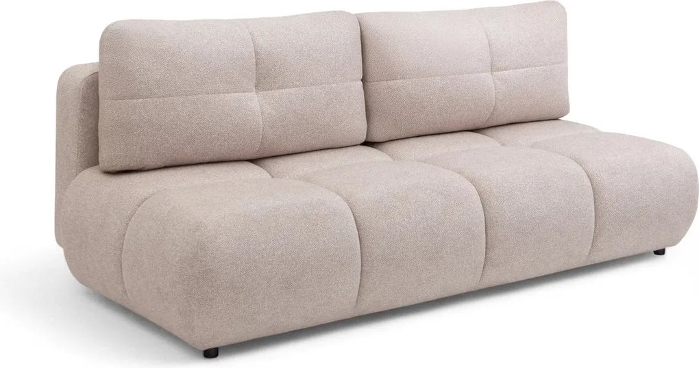 Kanapa Lerio z funkcją spania - jasno beżowa dzianina hydrofobowa Blur 02