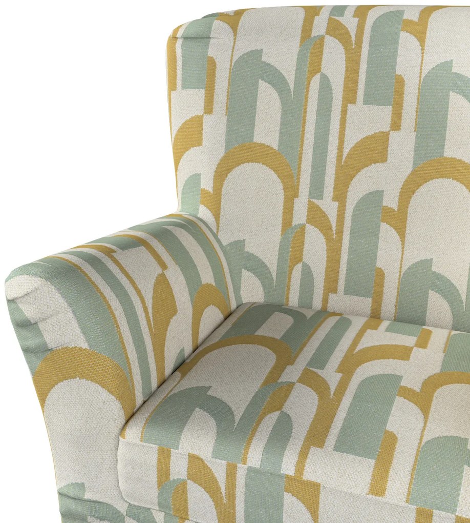 Pokrowiec na fotel Tomelilla wysoki z zakładkami