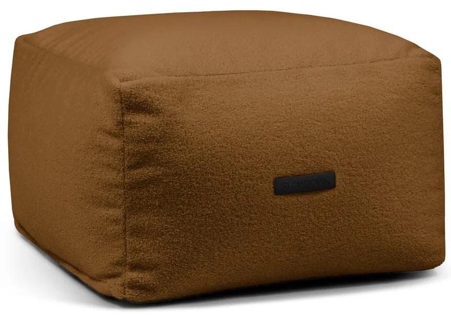 Brązowy worek do siedzenia z materiału bouclé Softbox MooG – SLOWDOWN