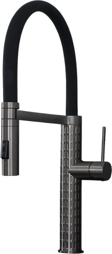 Architek Bateria zlewozmywakowa prysznic ręczny ze metaliczny szary