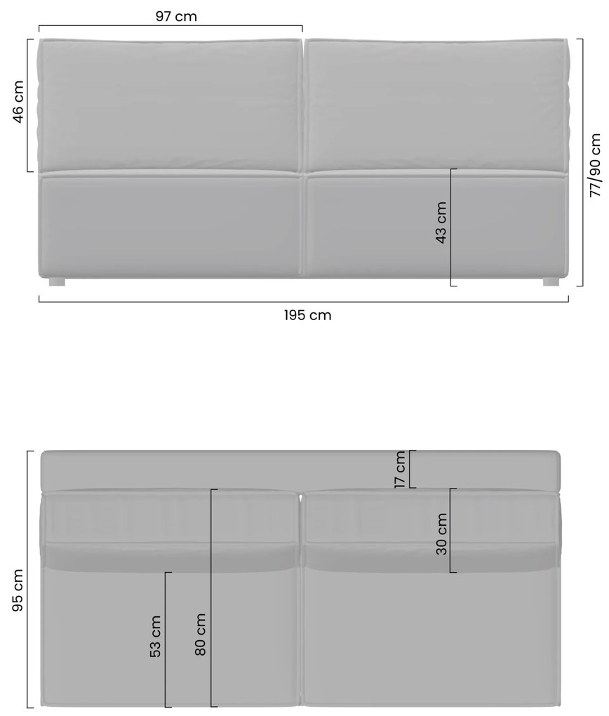 Kanapa Solvero z funkcją spania - jasny beż plusz Tilia 01