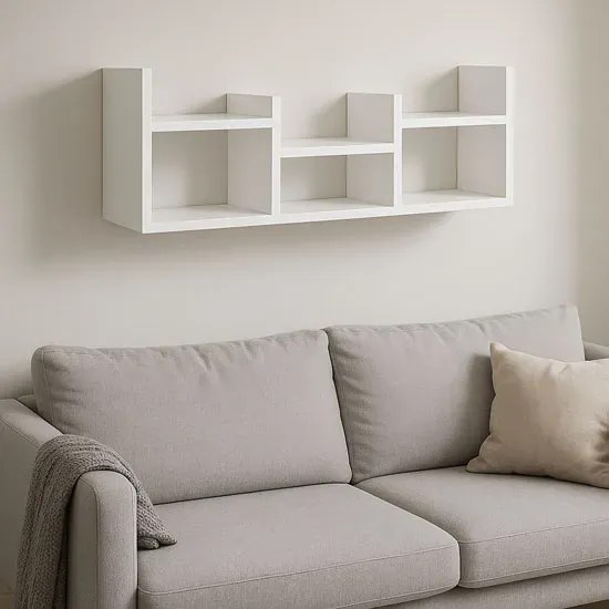 Biała Minimalistyczna Półka Ścienna L7-E13