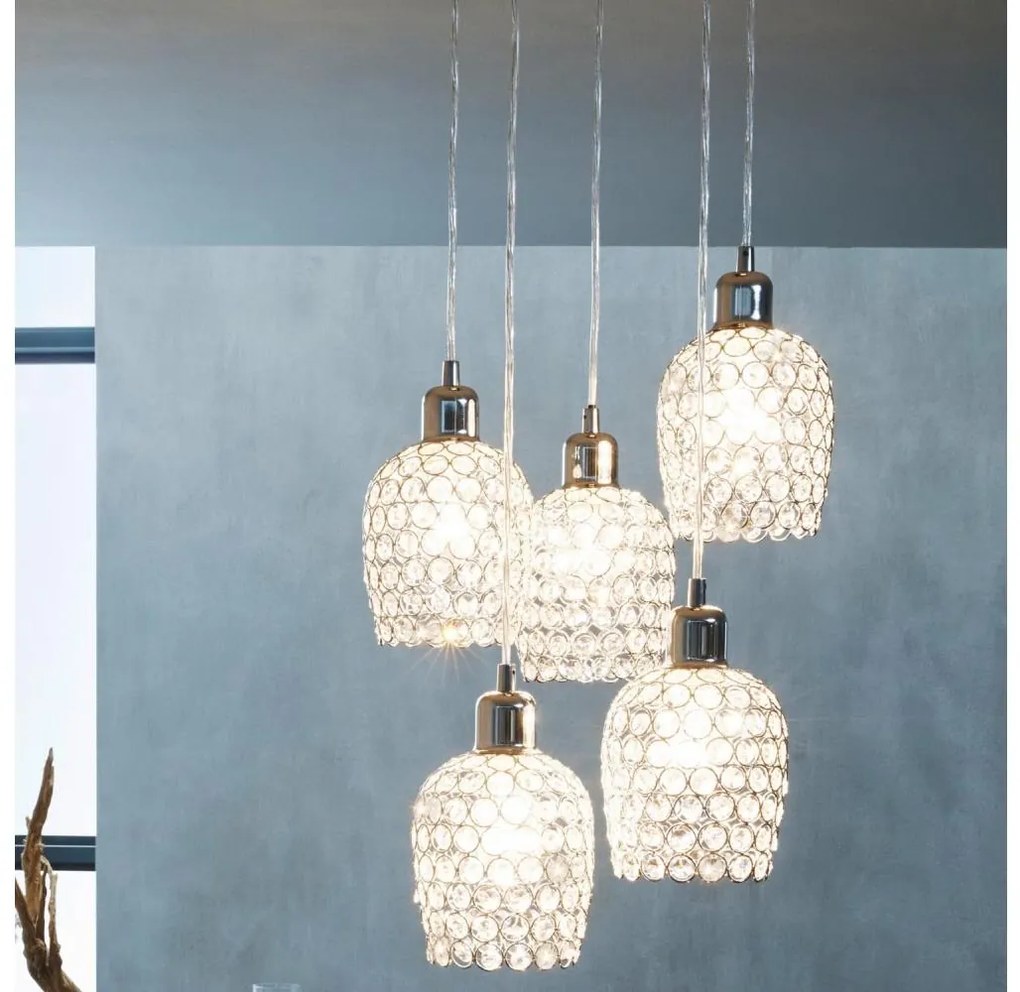 Eglo 94898 - Żyrandol na linkach BONARES 1 5xE27/60W/230V