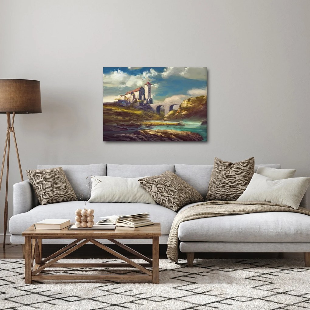 Obraz - Średniowieczny zamek (70x50 cm)