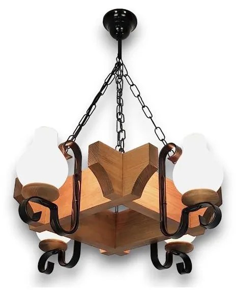 Brilagi - Żyrandol na łańcuchu QUEEN 4xE14/40W/230V buk