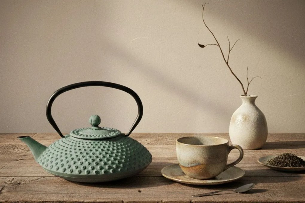 Czajnik żeliwny z zaparzaczem MIKA, 1250 ml