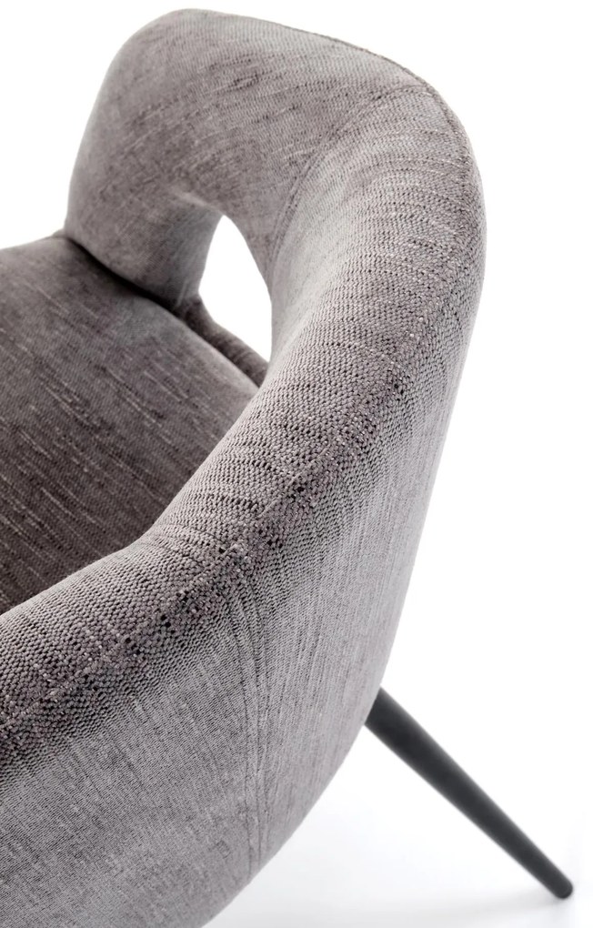 Krzesło popielaty obrotowe, K550 nowoczesne, do jadalni, salonu, biura