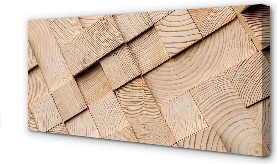 Obraz canvas na ścianę Bale Drewna W Przekroju