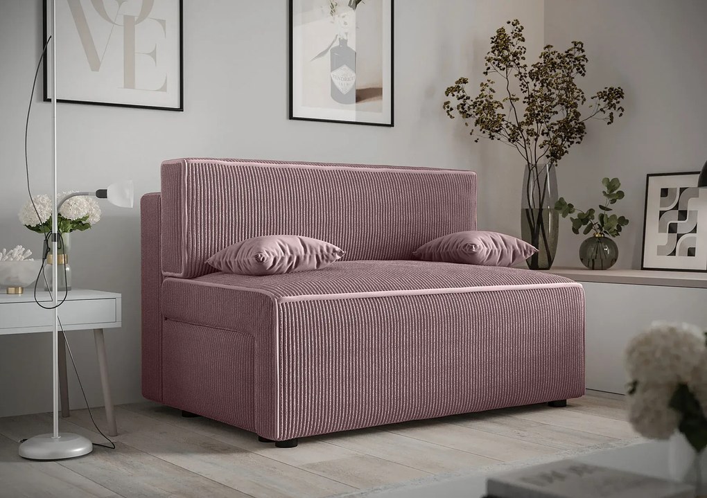 Ciemnoróżowa sofa sofa z funkcją spania H0-A85