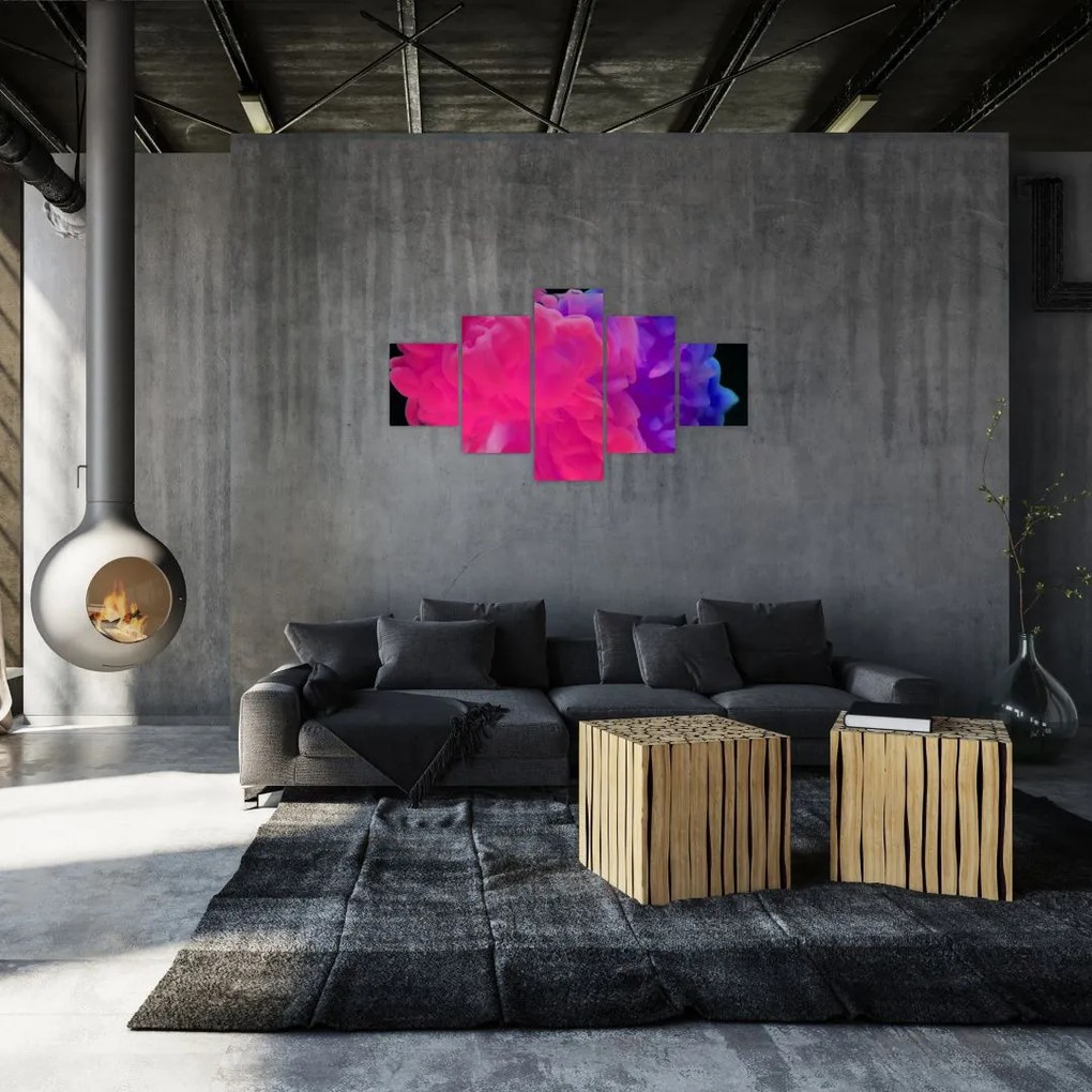 Obraz kolorowego dymu (125x70 cm)