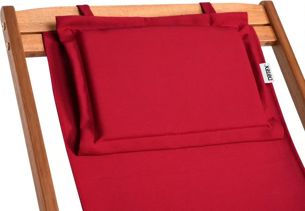 Leżak ogrodowy SIENA, 94x60x94cm, czerwona Casaria