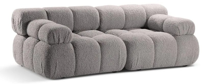 Jasnoszara sofa modułowa z materiału bouclé 188 cm Bellis – Micadoni Home