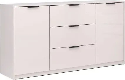Beżowa duża komoda do przechowywania 160 cm kaszmir połysk A8-P80