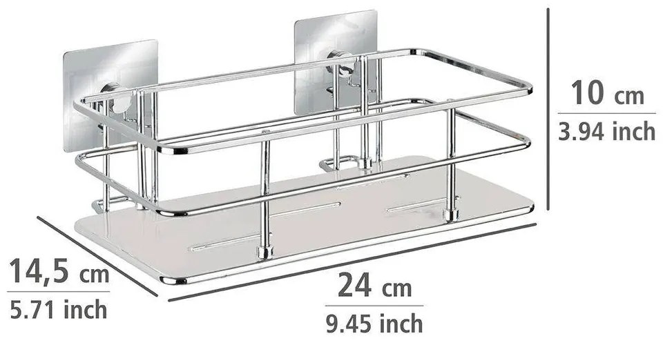 Półka łazienkowa QUADRO, Turbo - Loc, WENKO