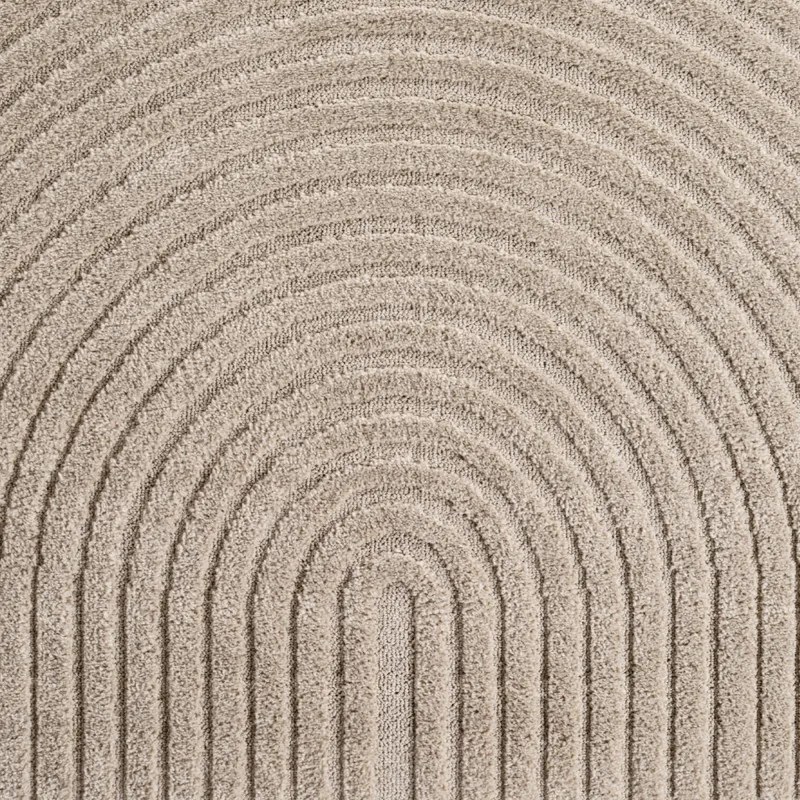 Dywan nowoczesny Art 3D Geometria beżowy 120 cm x 120 cm koło