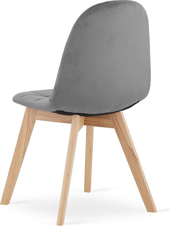 Krzesło Valora NUUC, ciemnoszare, aksamitne, ergonomiczne, x2