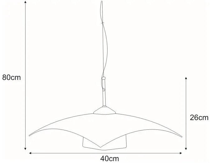 Biało-czerwona lampa wisząca do kuchni H7-T46