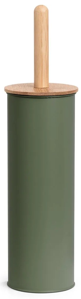 Szczotka WC z metalu i bambusa, Ø 10 cm