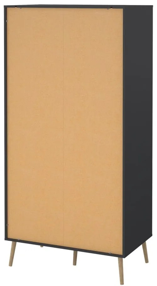 Antracytowa szafa 99x200 cm Bodo – Tvilum