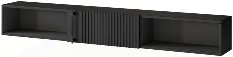 Półka z szafką RAFTT 150 cm, czarna