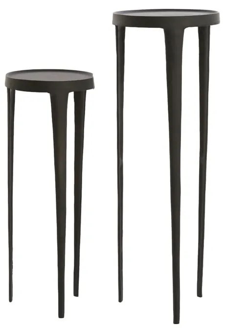 Metalowe okrągłe stoliki zestaw 2 szt. ø 35 cm Tobias – Light &amp; Living