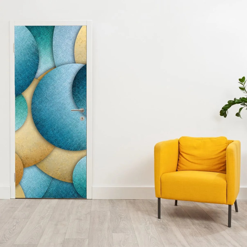 Fototapeta na drzwi - Abstrakcja, koła (95x205cm)