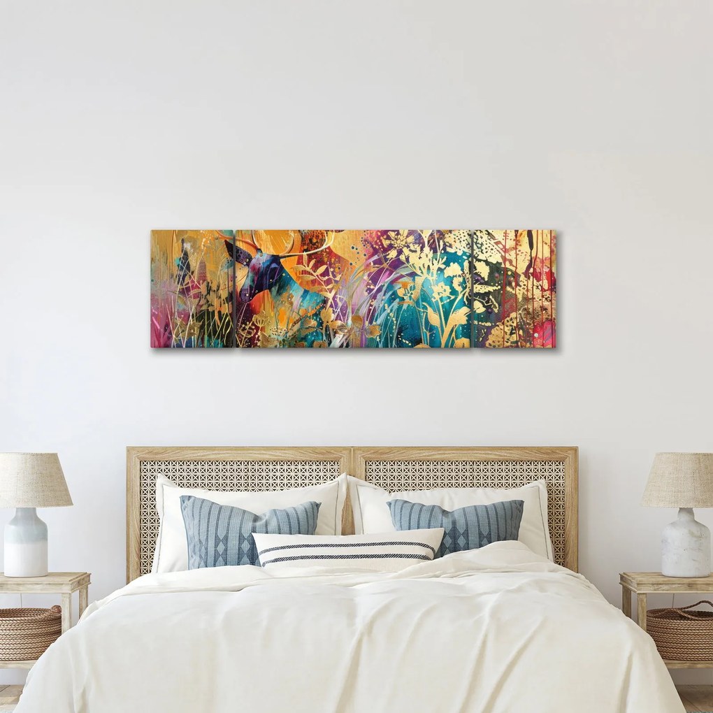 Obraz - Abstrakcyjny obraz natury (170x50 cm)